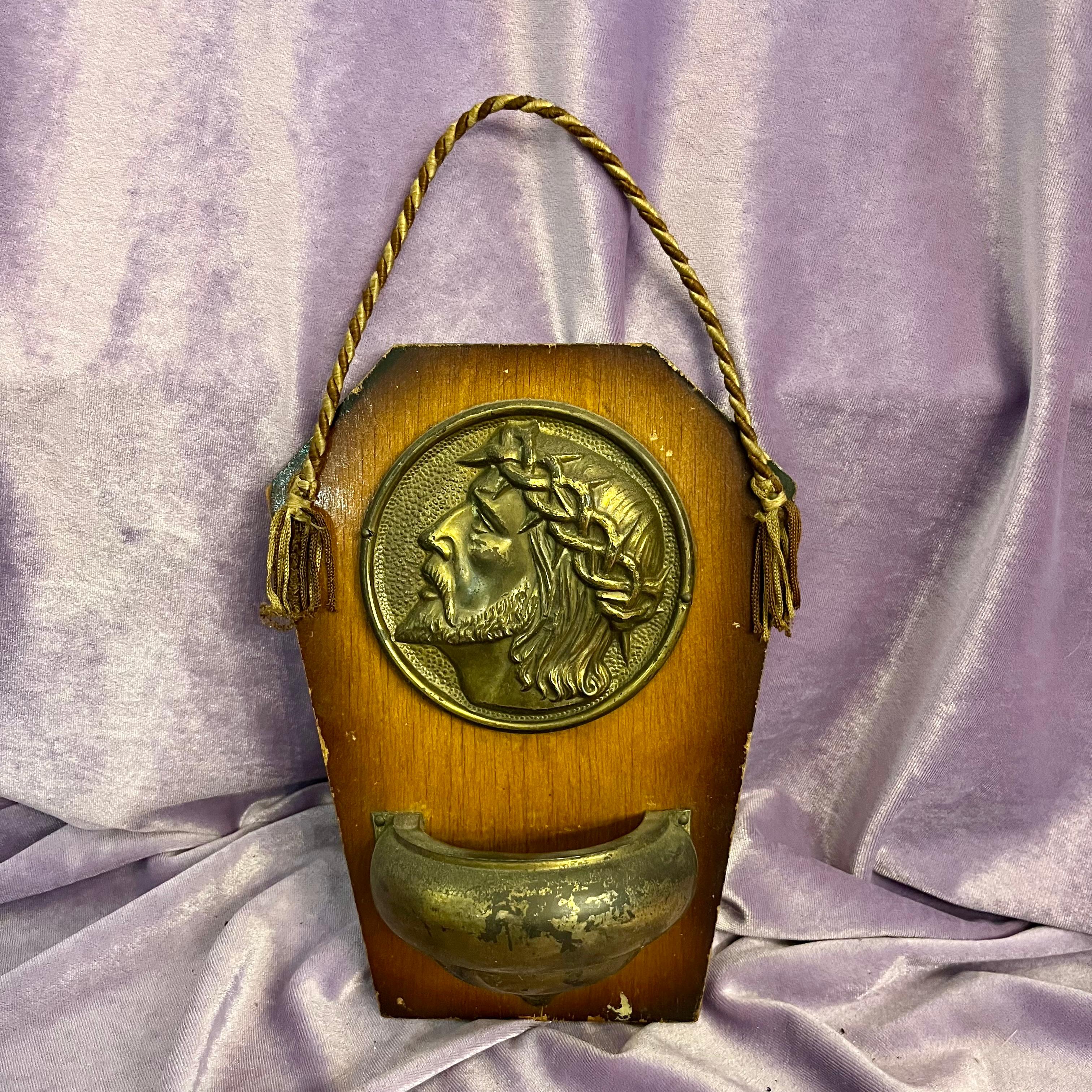 Christ Relief Holy Water Stoup