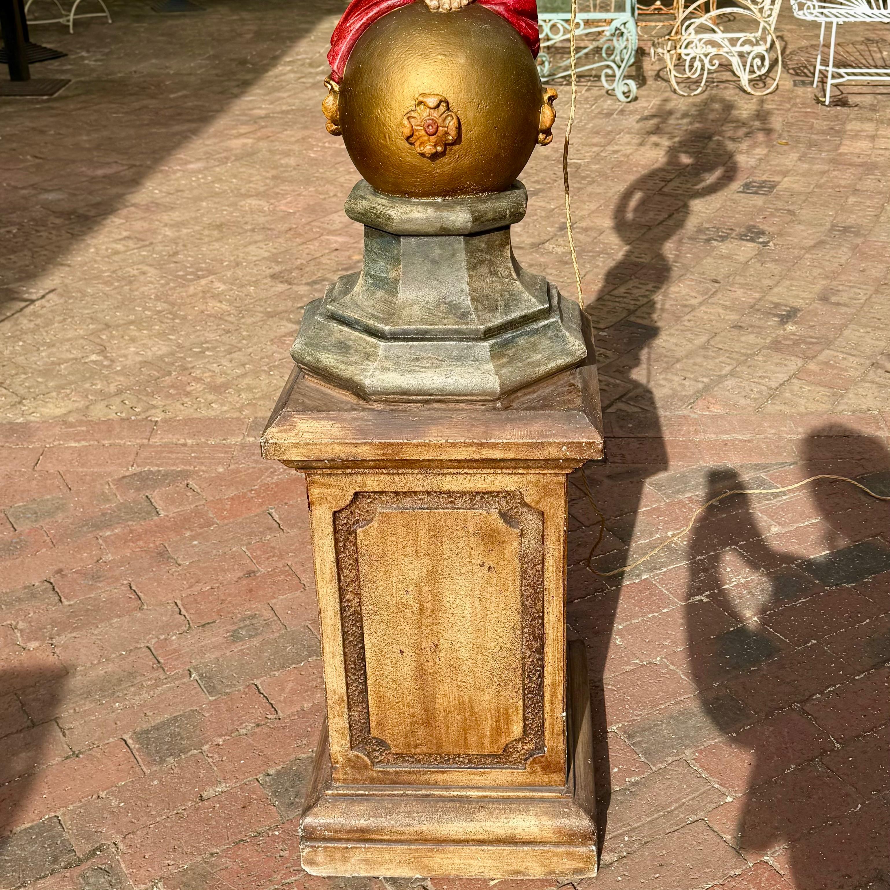 Art Deco Standing Chandelier with Nude Muse, c.1930s - SOLD