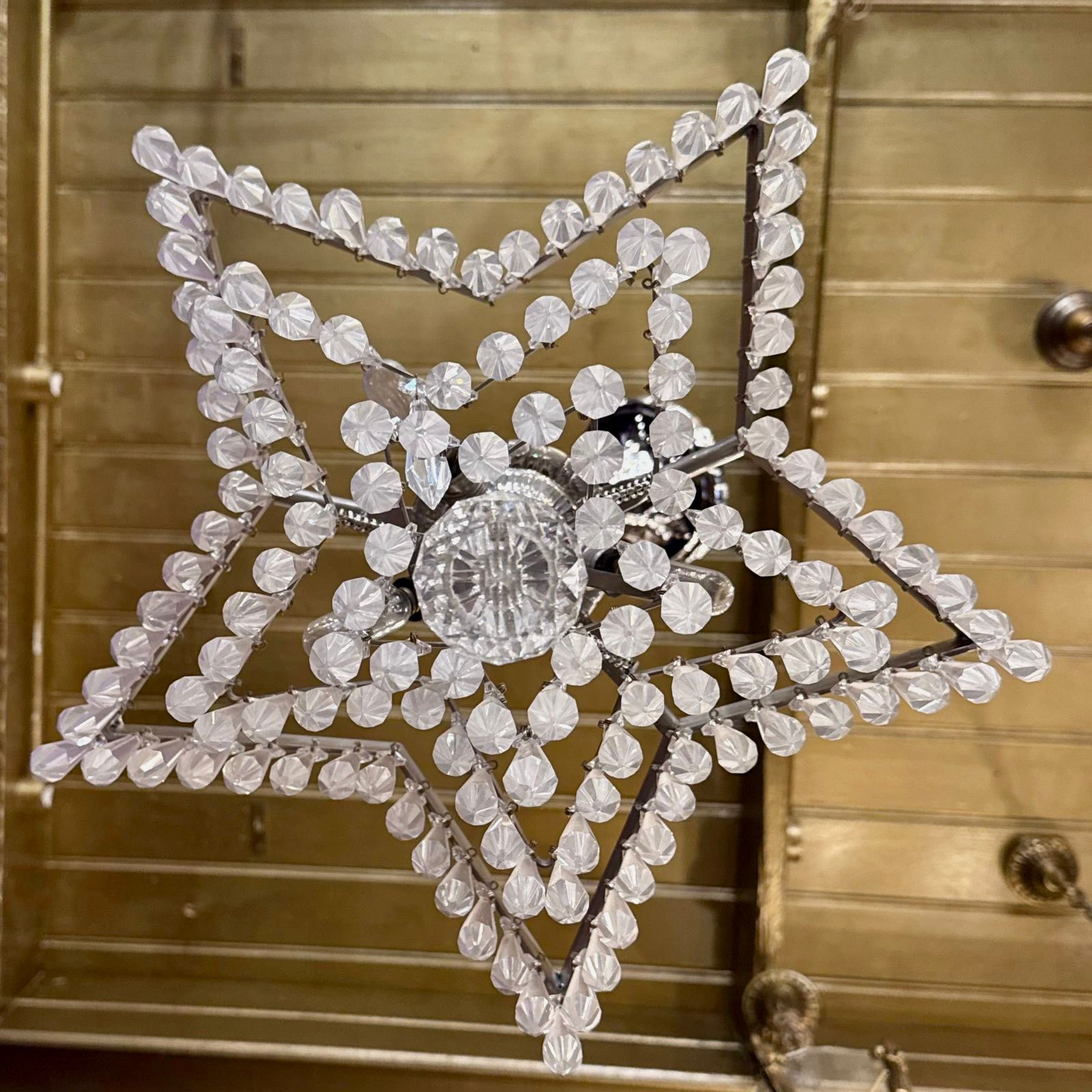 Star Shaped Crystal Waterfall Chandelier