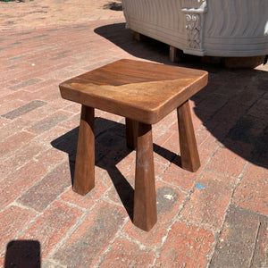 Small Antique Oak Stool - SOLD