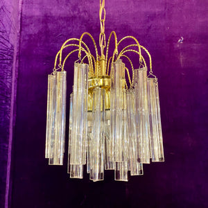 Stunning Mid-Century Brass Chandelier