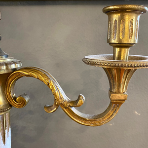 An Antique Pair of Brass Candelabras - SOLD