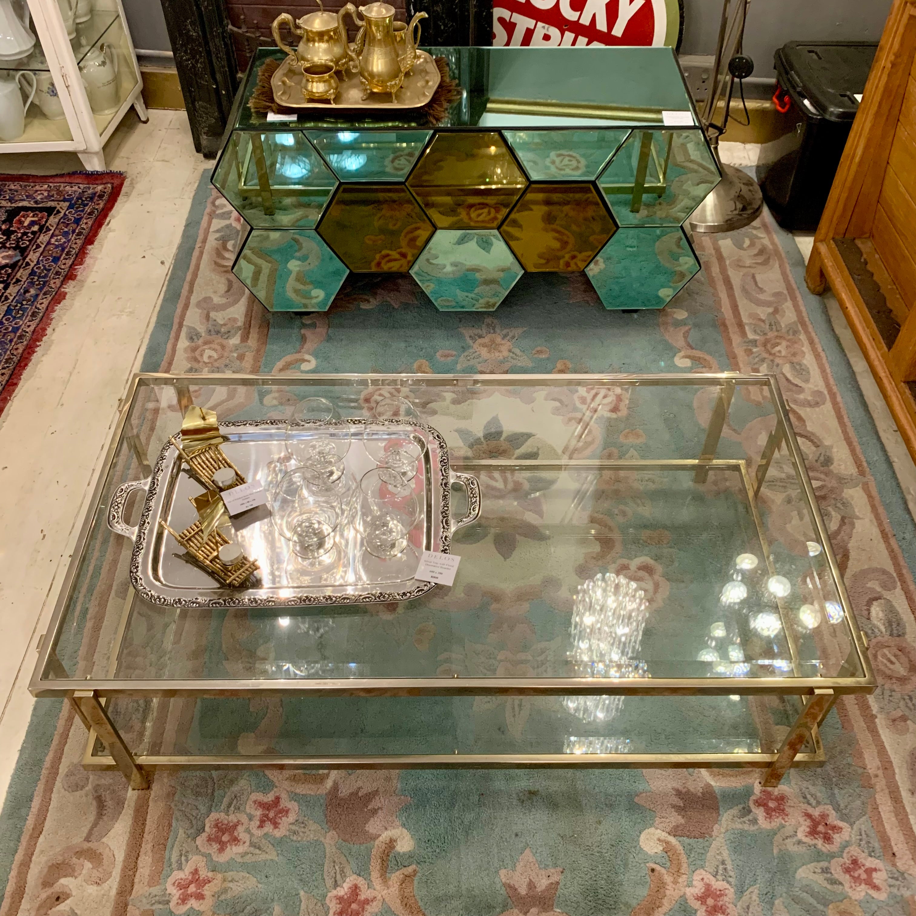 Vintage 9 Carat Gold Plated Coffee Table - SOLD