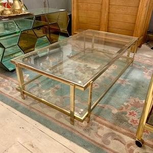 Vintage 9 Carat Gold Plated Coffee Table