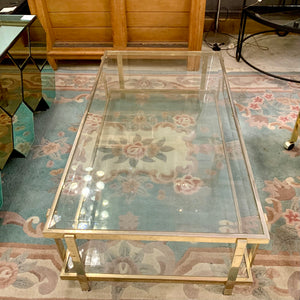 Vintage 9 Carat Gold Plated Coffee Table