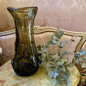 Large and Heavy Grey Murano Vase - SOLD