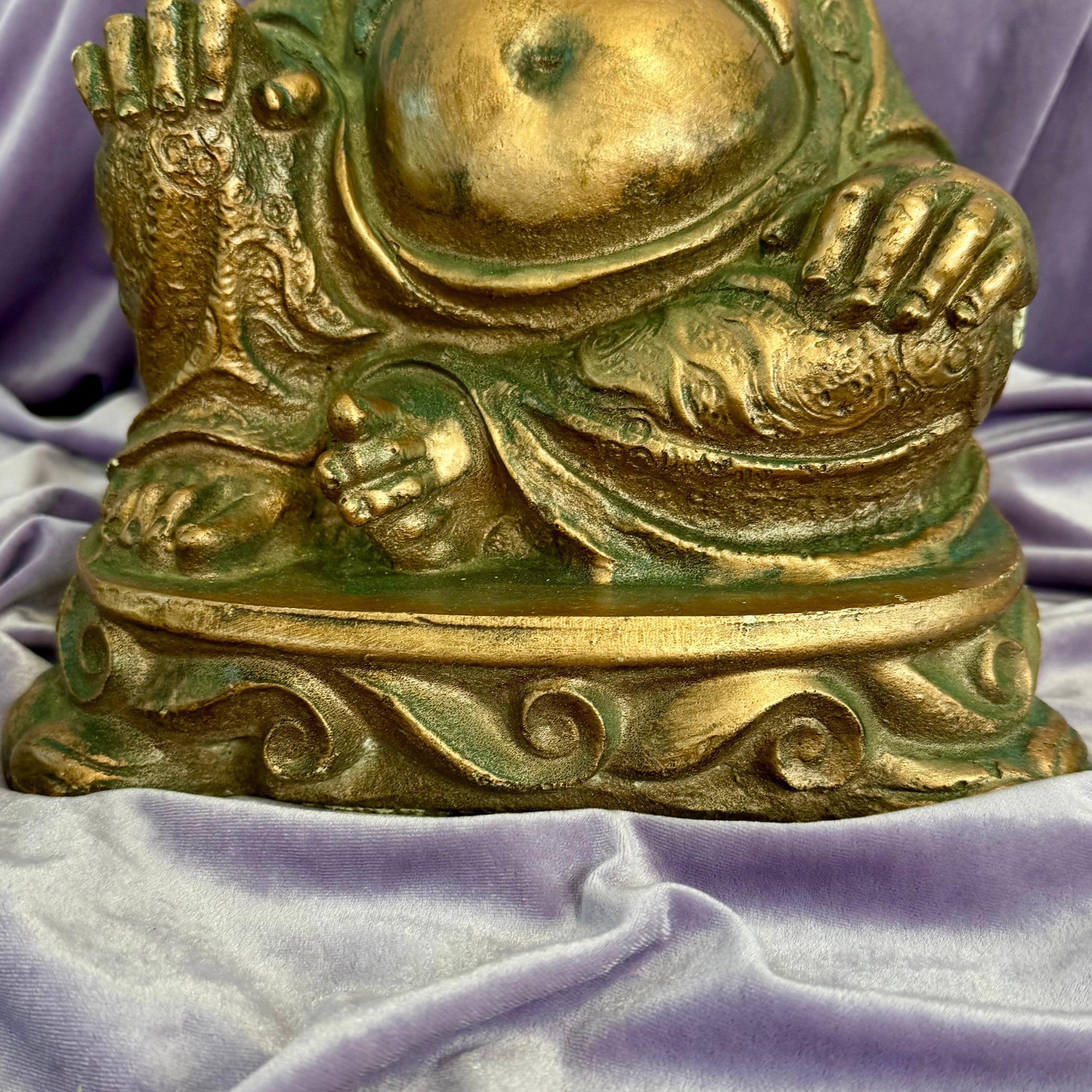 Happy Buddha Statue with Copper Finish