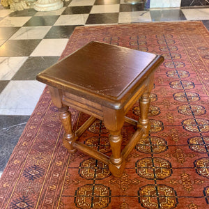 Antique Carved Oak Stool