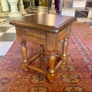 Antique Carved Oak Stool