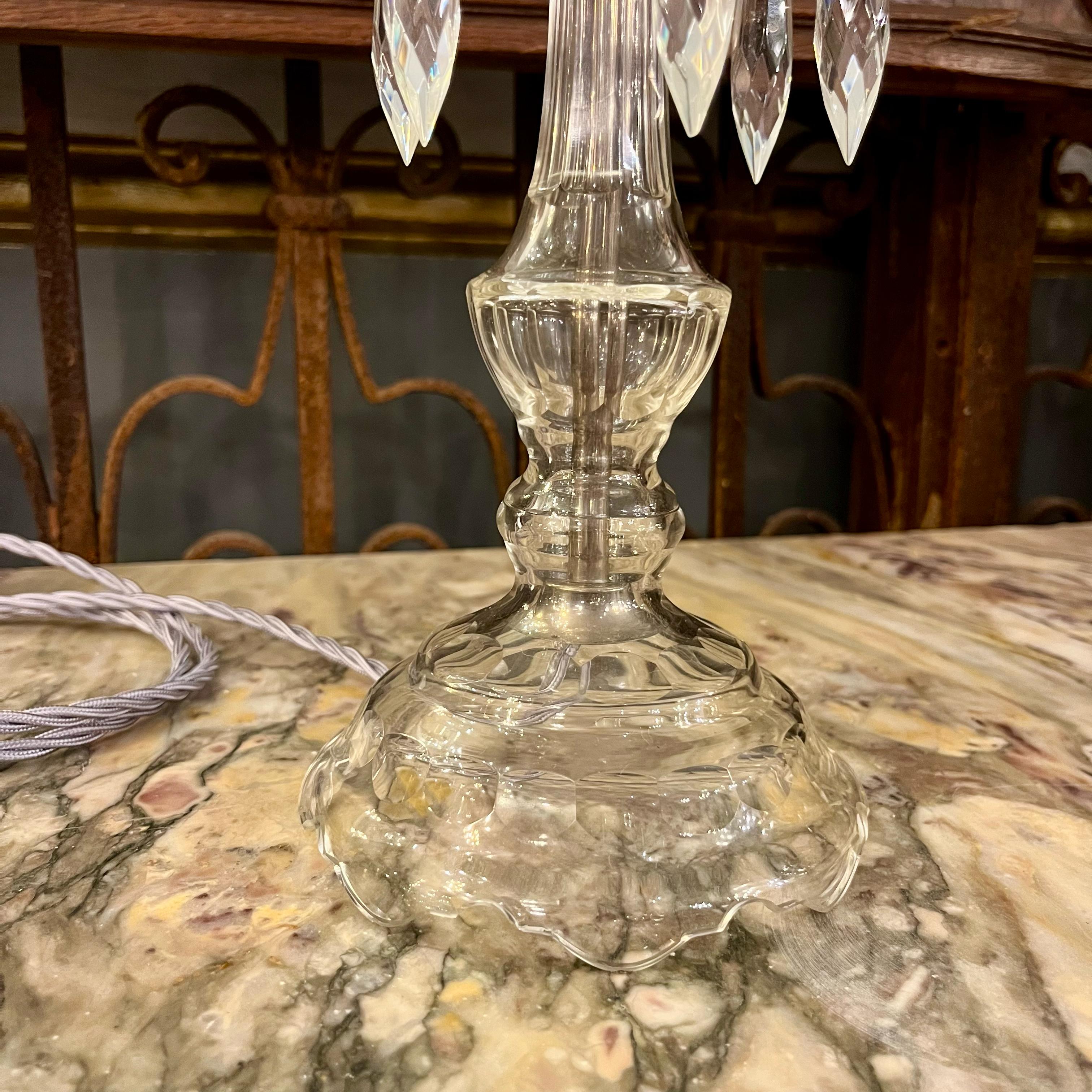 Beautiful Antique Crystal Lamp