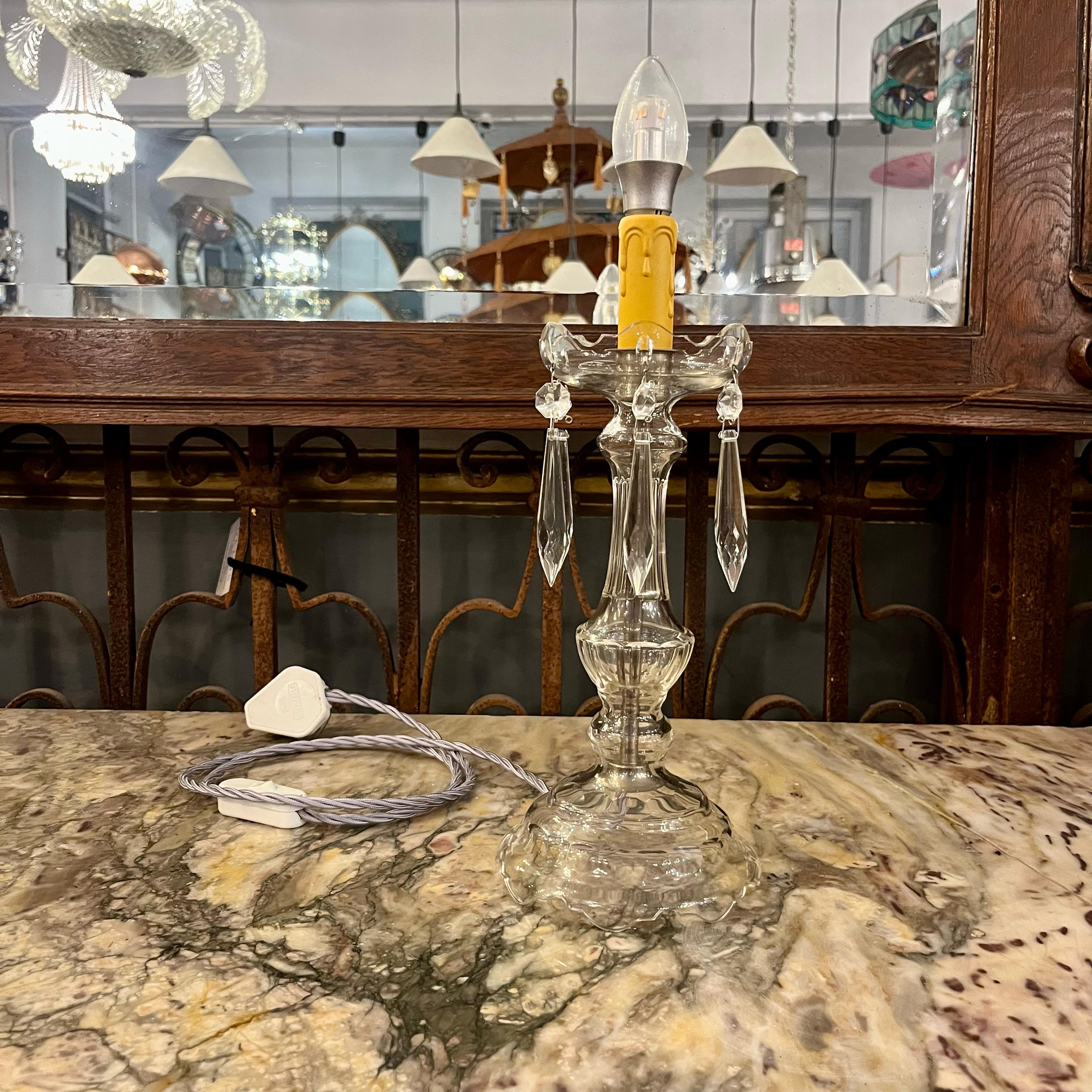 Beautiful Antique Crystal Lamp