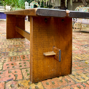 Antique Oak Church Bench