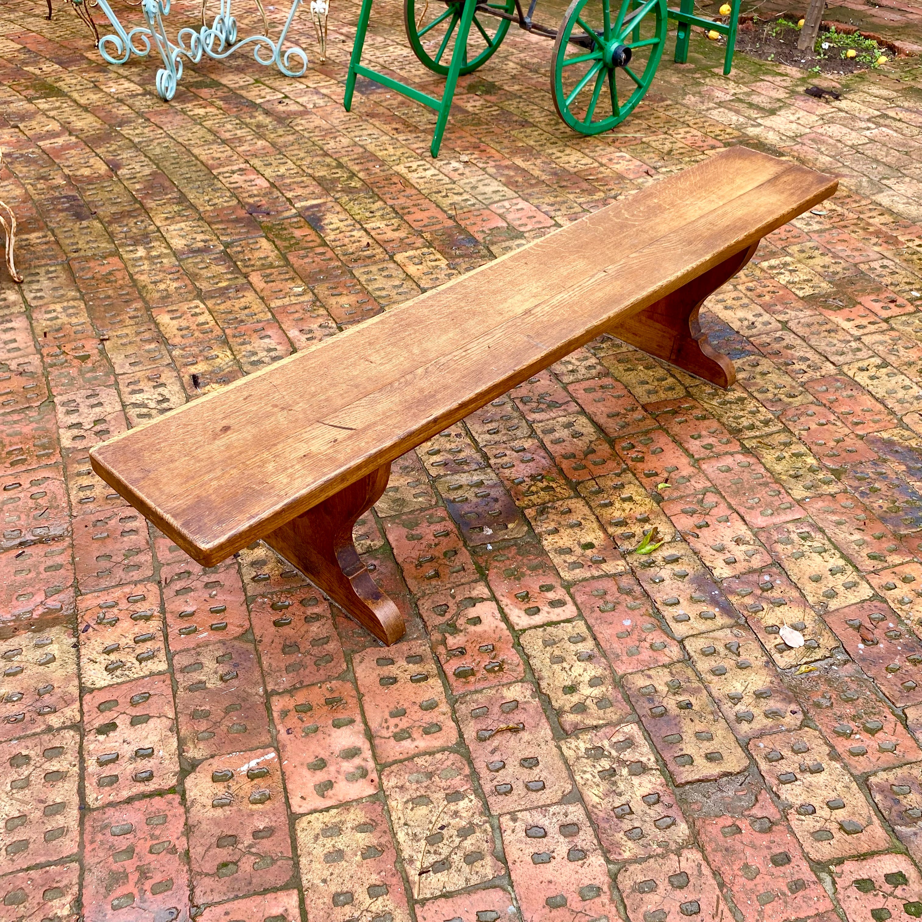 Antique Oak Church Bench