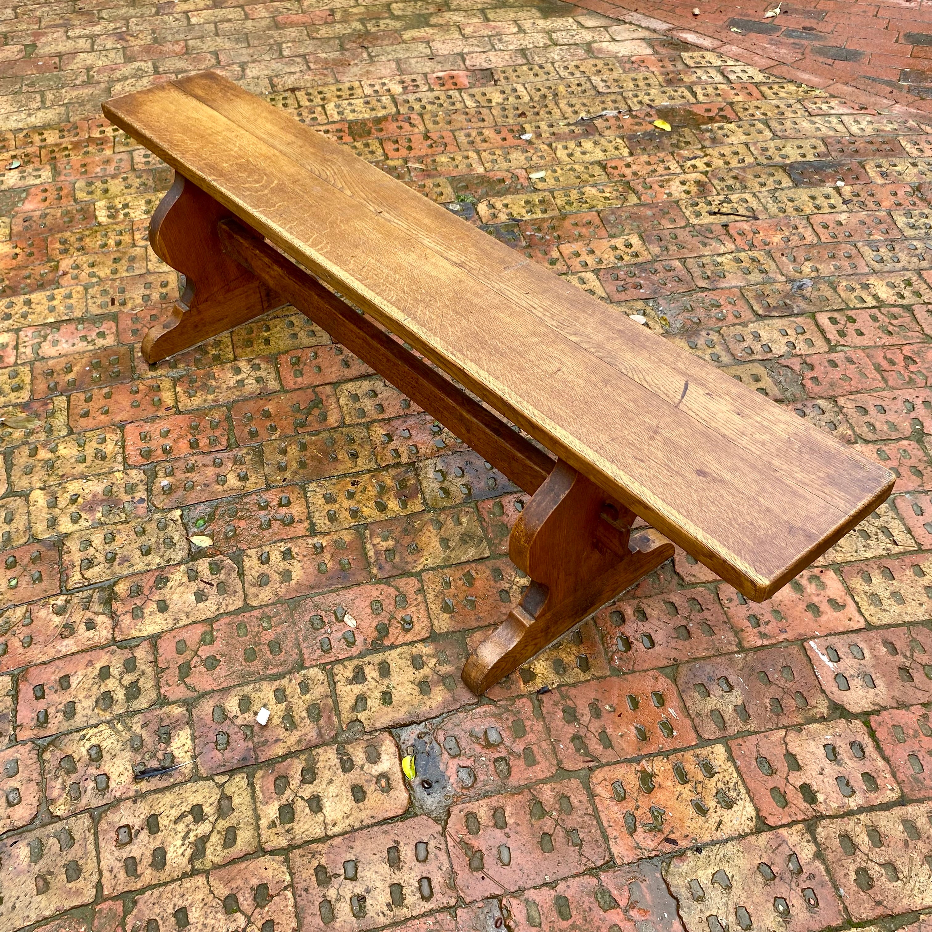 Antique Oak Church Bench