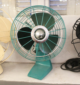 Vintage Aquamarine Fan - SOLD