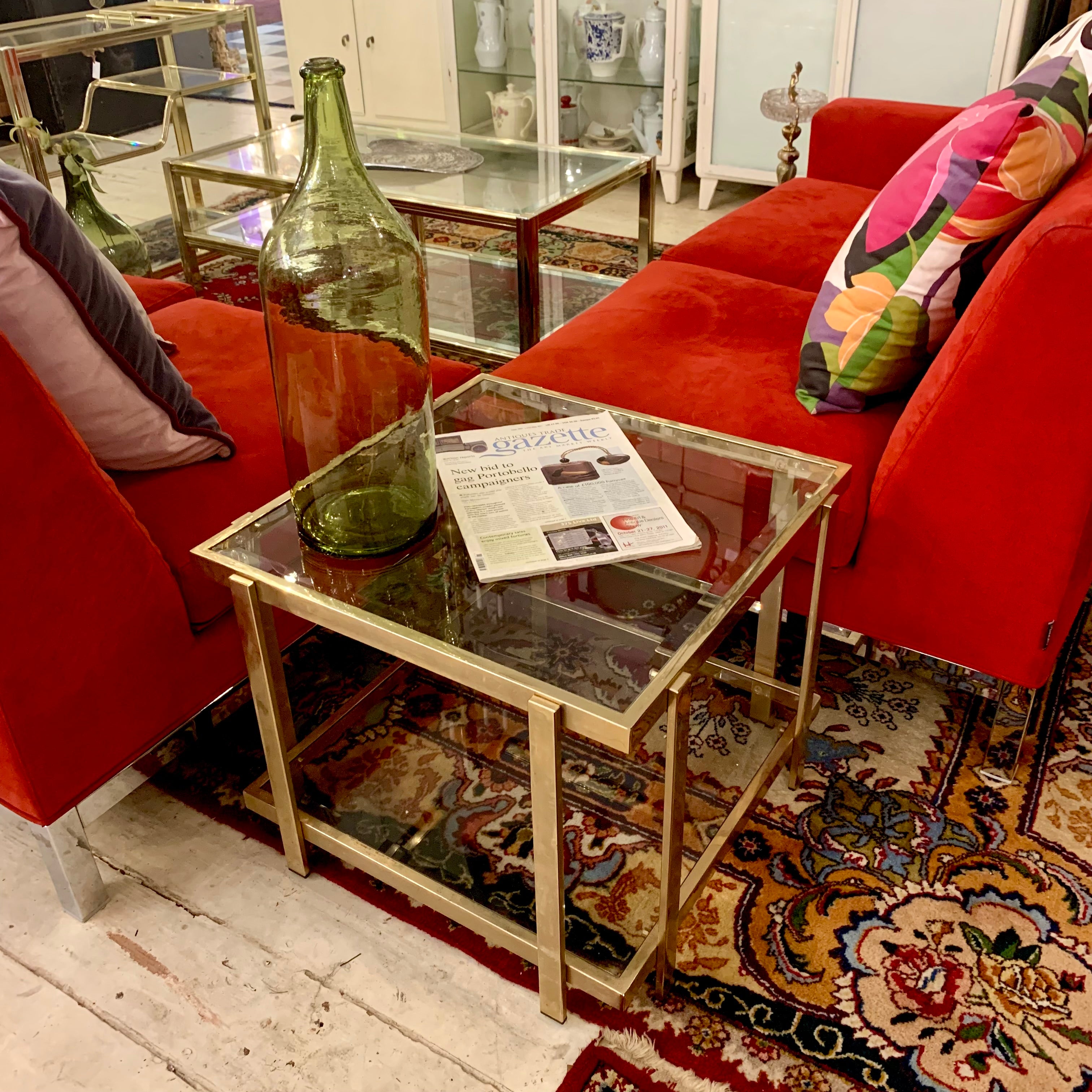 Stunning Vintage 9 Carat Gold Plated Side Table - SOLD