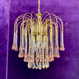 Phenomenal Peach Venini Chandelier - SOLD