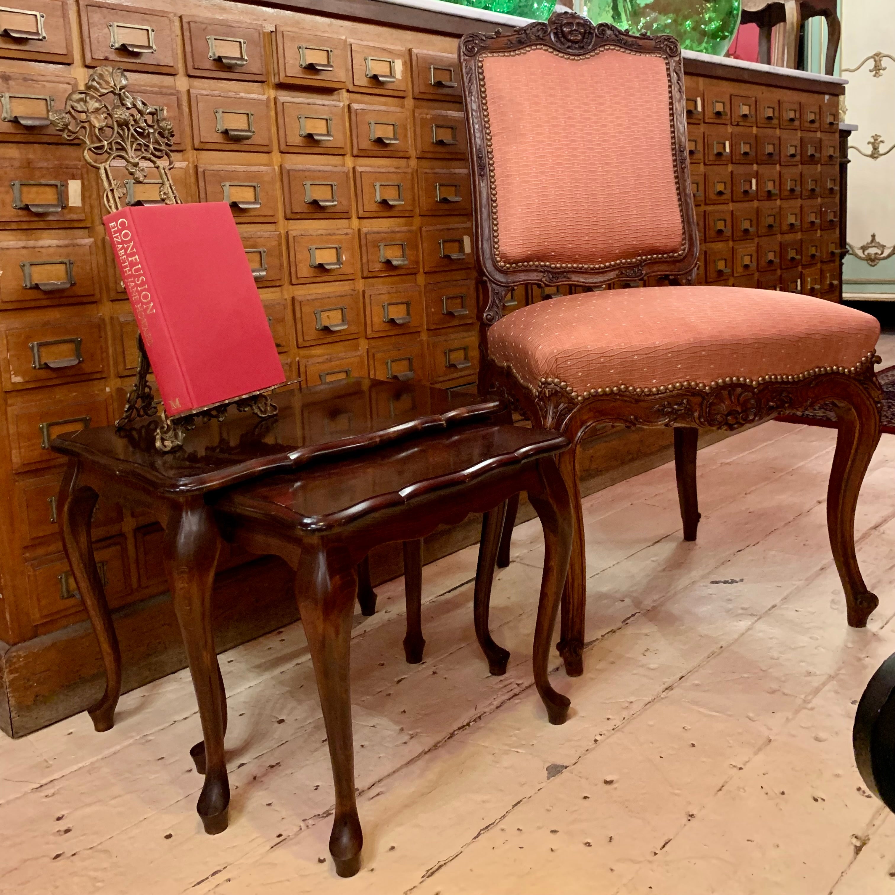 Antique Oak Nesting Side Tables