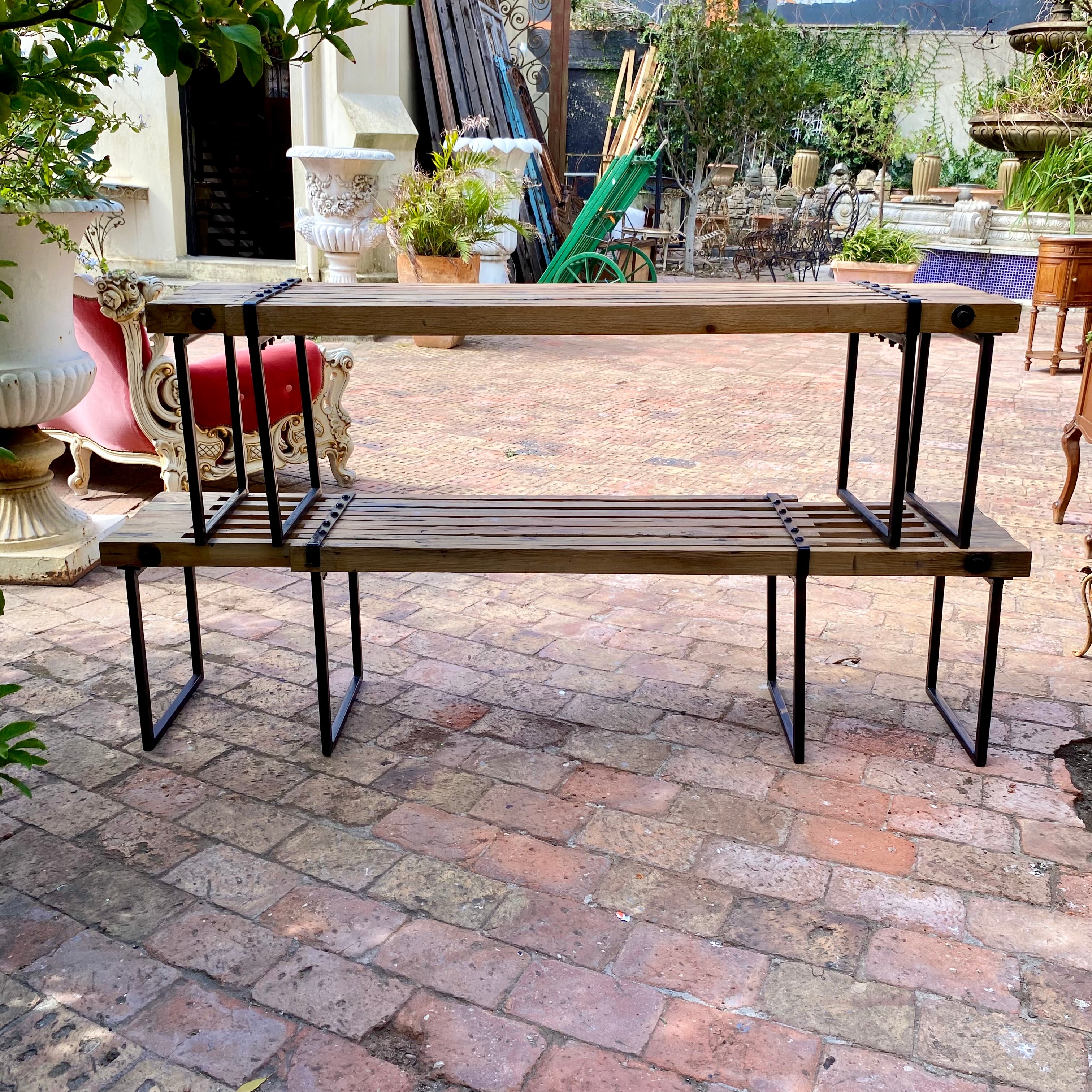 Wooden Extendable Benches