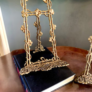 Antique Decorative Cast Iron Book Holders - SOLD