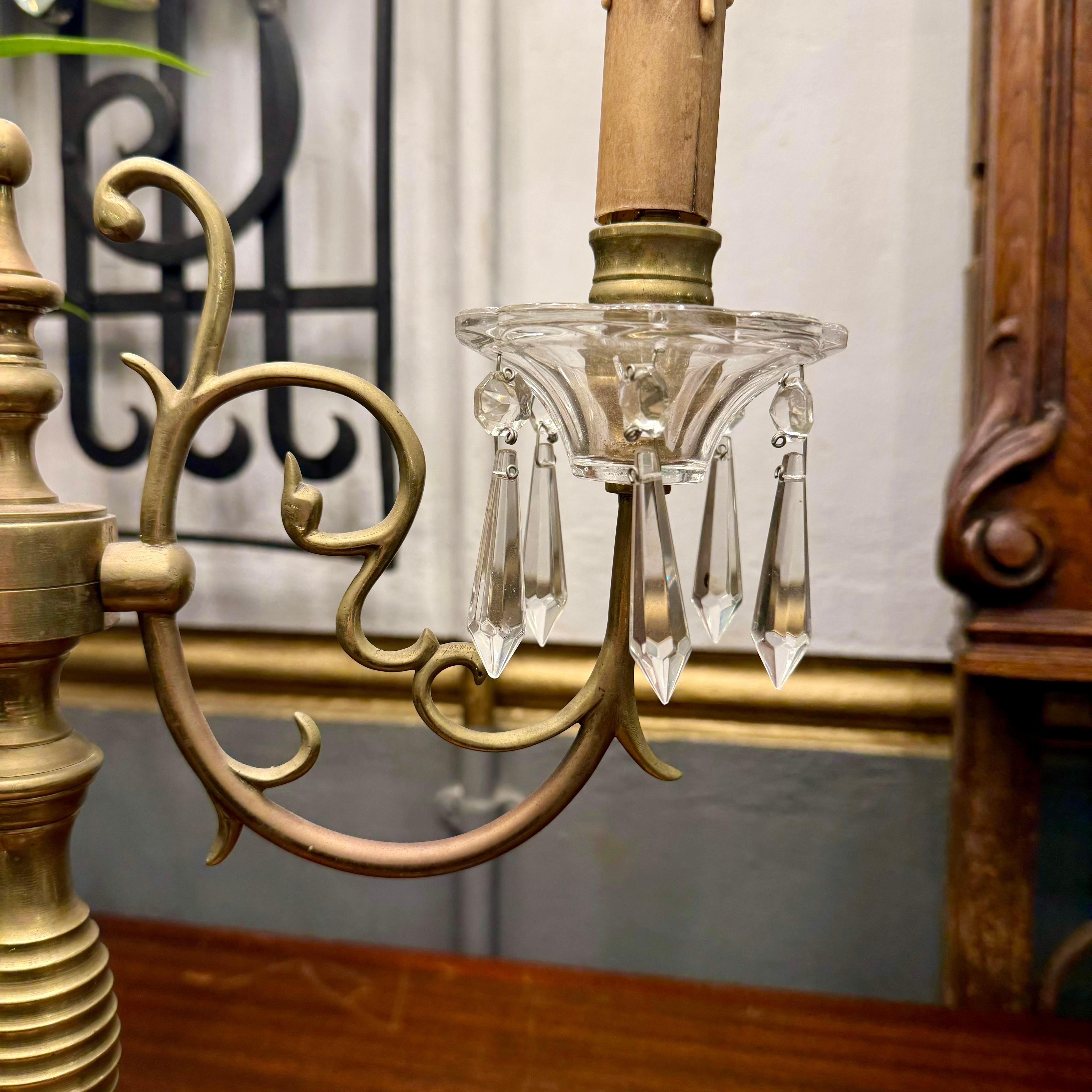 Antique Brass Table Candelabra