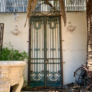 Elegant Antique Green Argentina Salvaged Gate