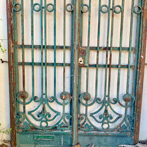 Elegant Antique Green Argentina Salvaged Gate