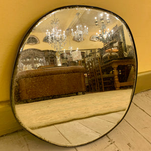 Unusual Aged Mirror with Steel Frame - SOLD