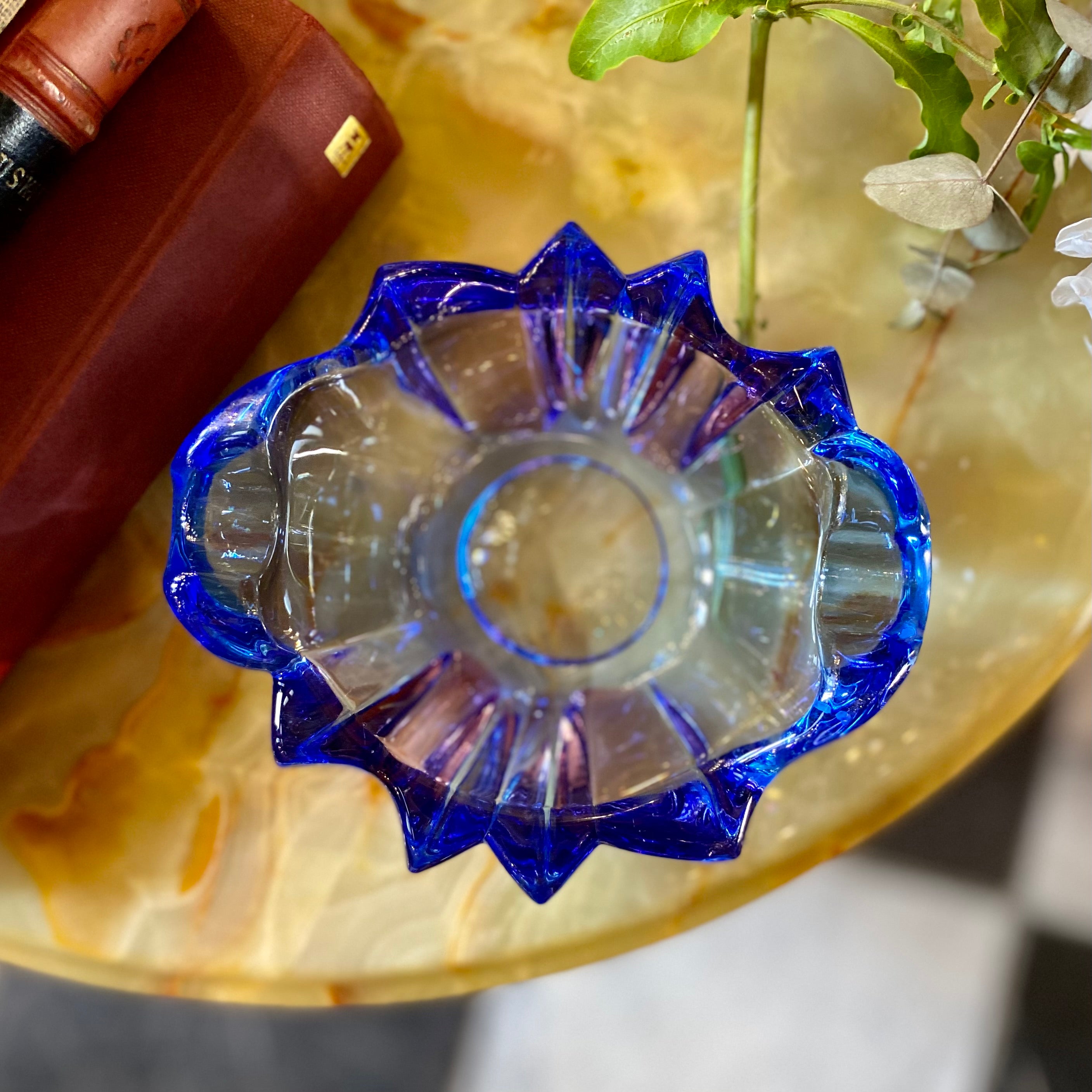 Vintage Royal Blue Murano Ashtray