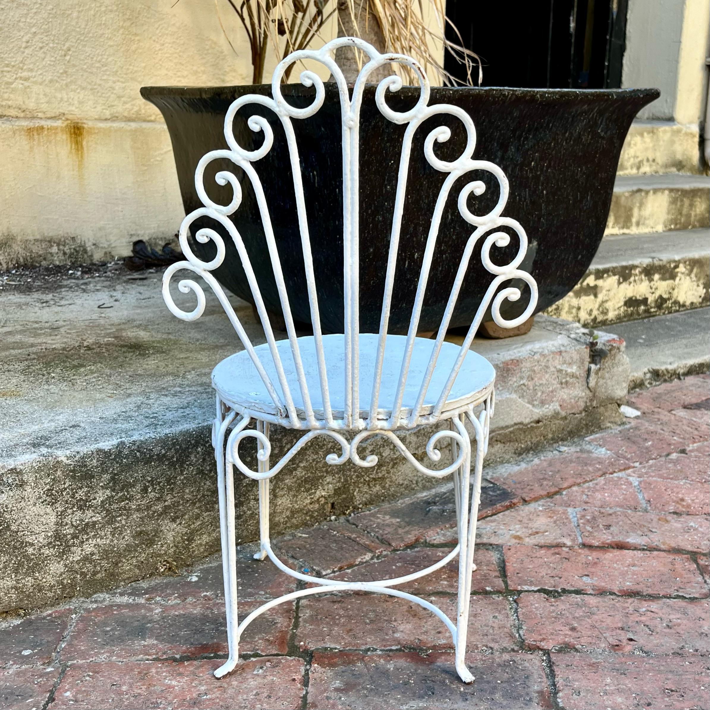 Sweet Wrought Iron Chair for Children