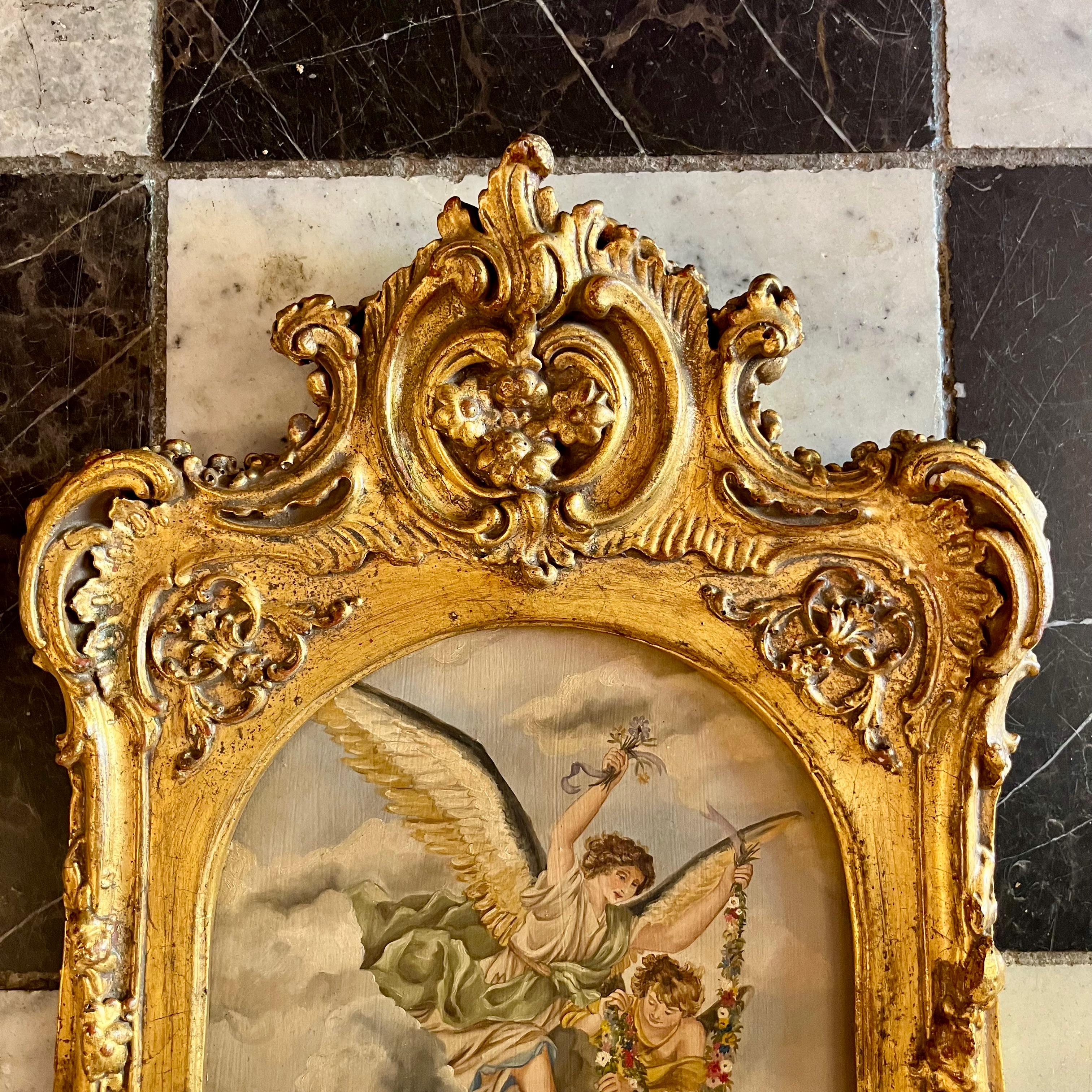 Herald Angels in Gilded Frame by Marinda Combrinck — Oil on Board, 2003