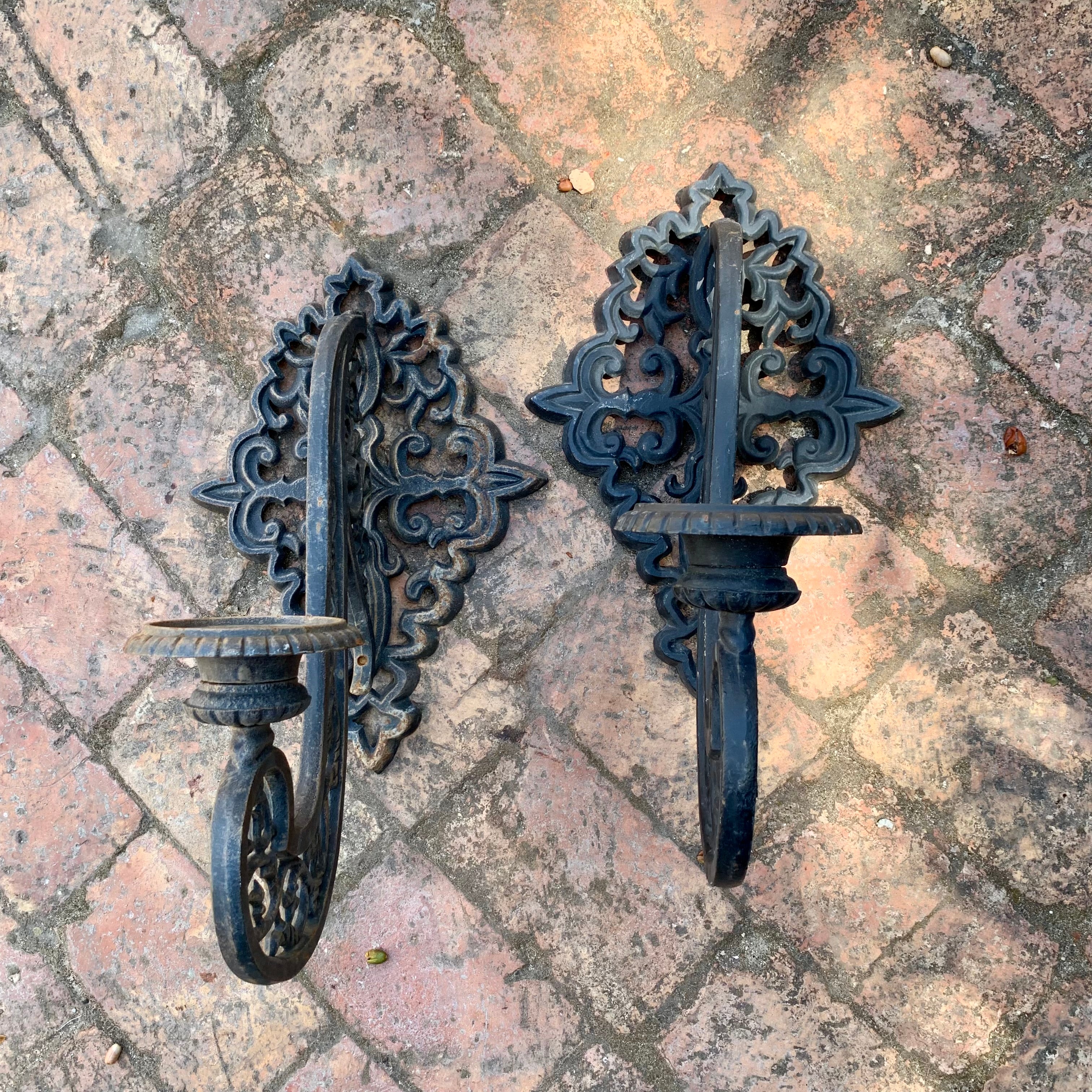 Beautiful Cast Iron Outdoor Candelabra - SOLD