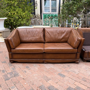 Tan Knoll Leather Sofa - SOLD