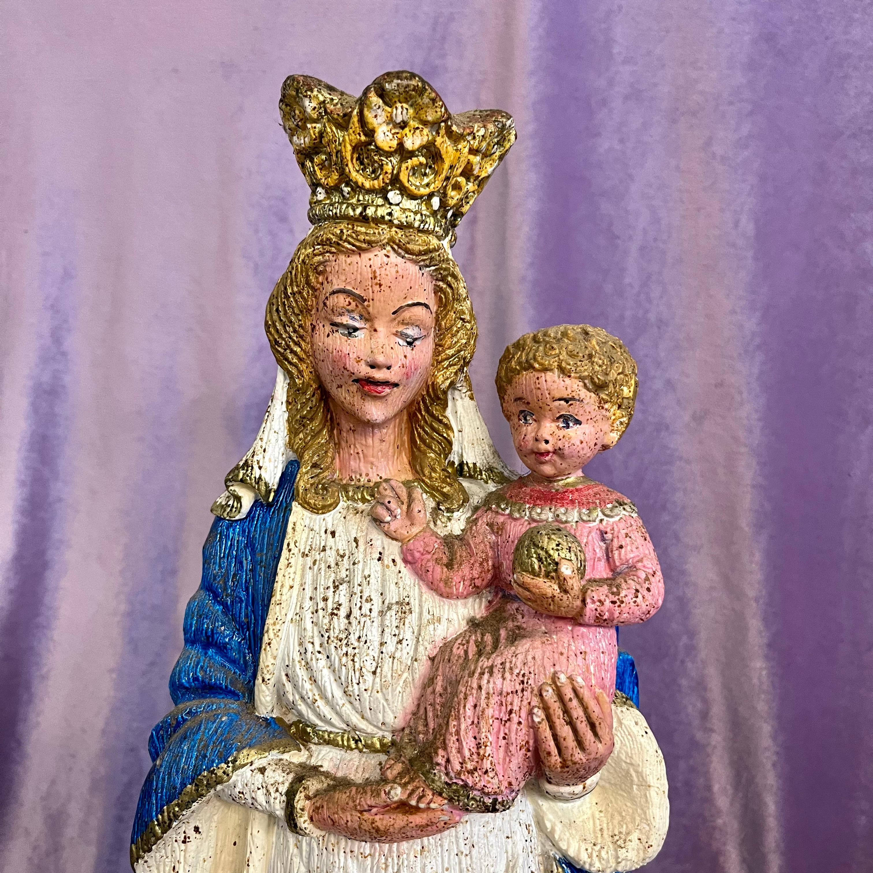 Regal Madonna with Child and Heraldic Lion