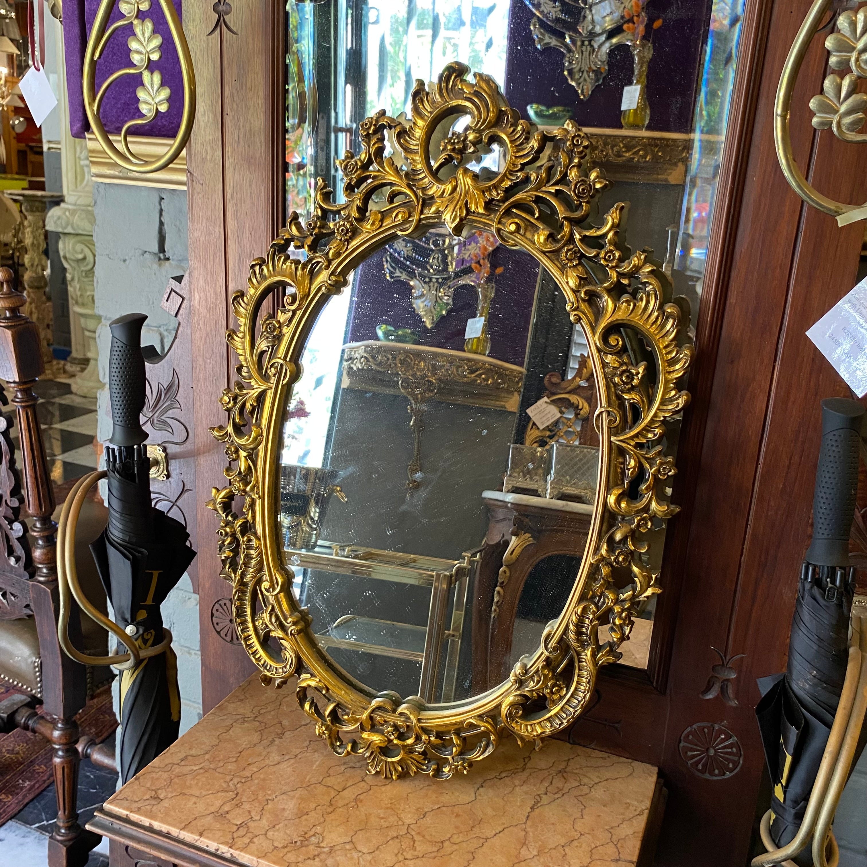 Pretty Antique Gilt Gold French Mirror - SOLD