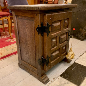 Pair of Antique Oak Spanish Bedside Pedestals