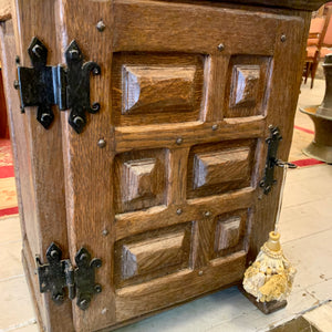 Pair of Antique Oak Spanish Bedside Pedestals