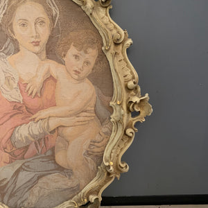 Italian Framed Portrait of Mother and Child - SOLD