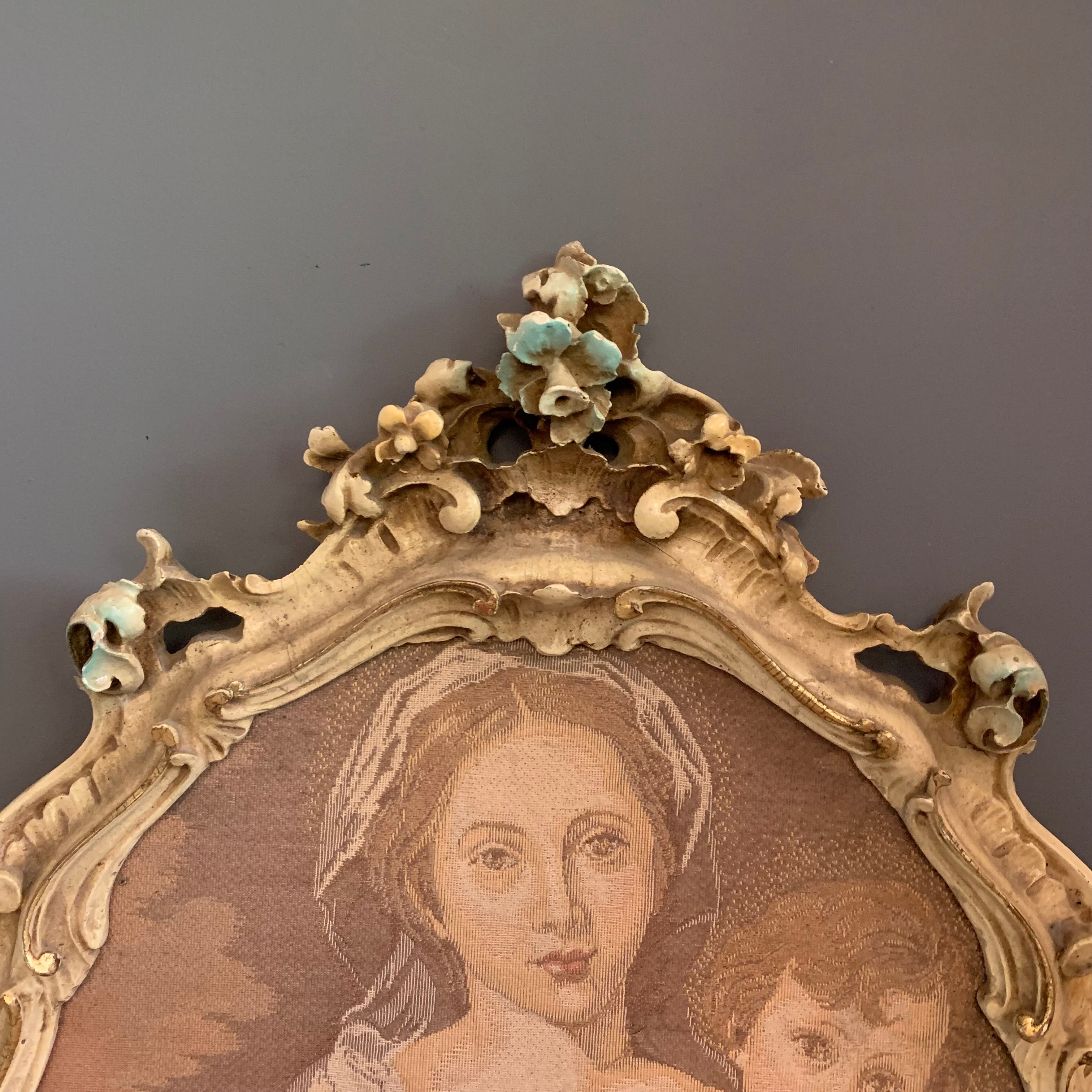 Italian Framed Portrait of Mother and Child - SOLD