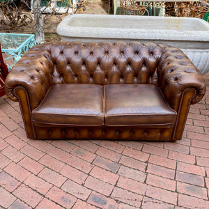 Stylish Brown Chesterfield Sofa - SOLD