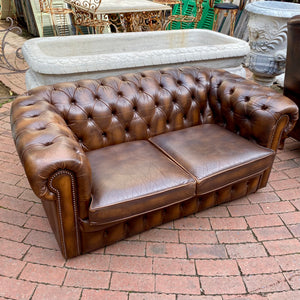 Stylish Brown Chesterfield Sofa - SOLD