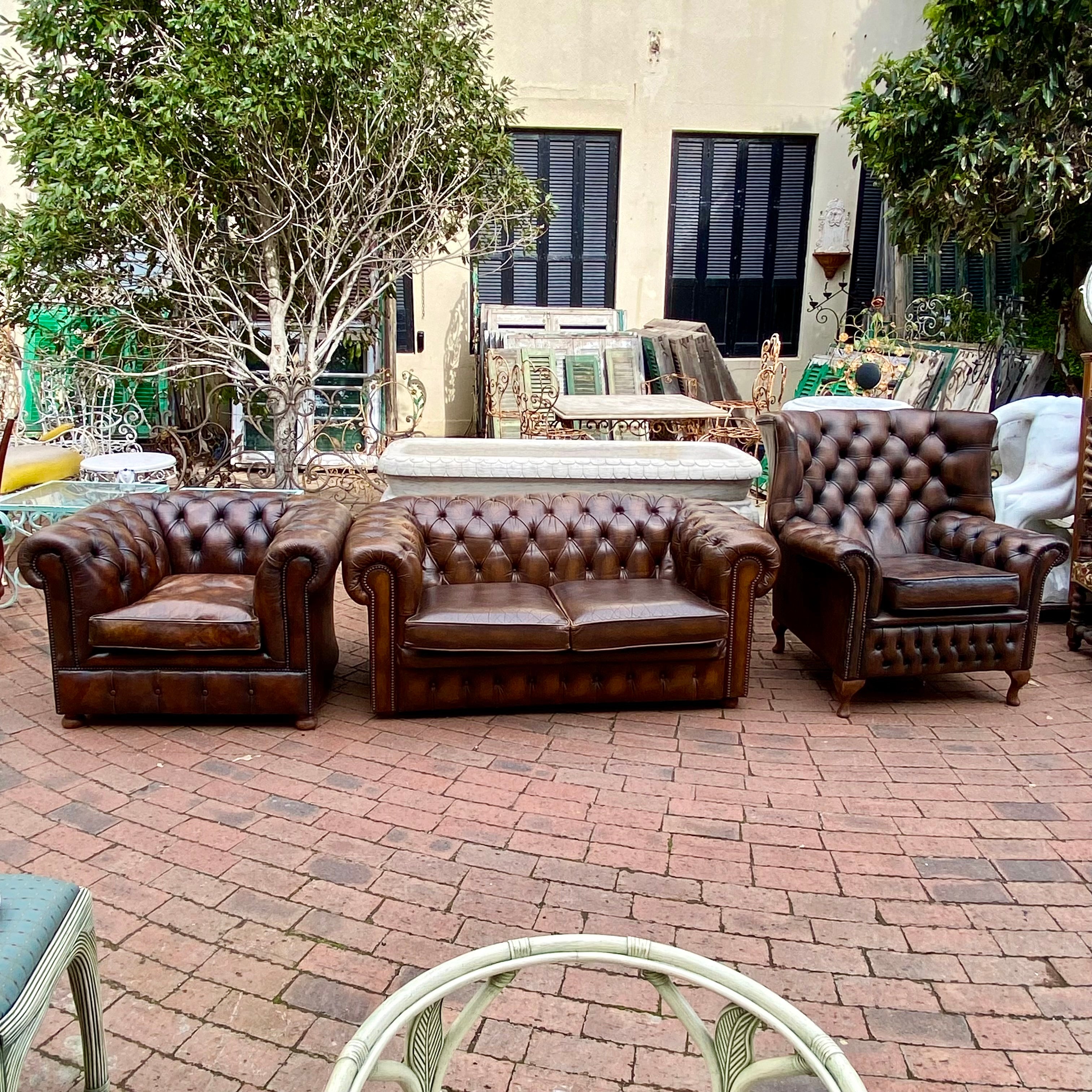 Deep Chocolate Wingback Chesterfield Armchair