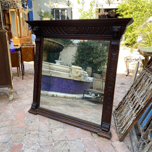 Classic Antique French Oak Mirror