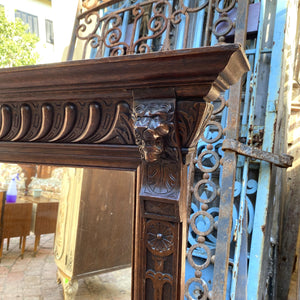 Classic Antique French Oak Mirror