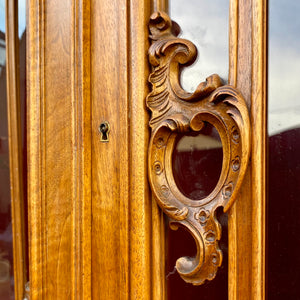 Incredible Antique Art Nouveau Walnut Display Unit