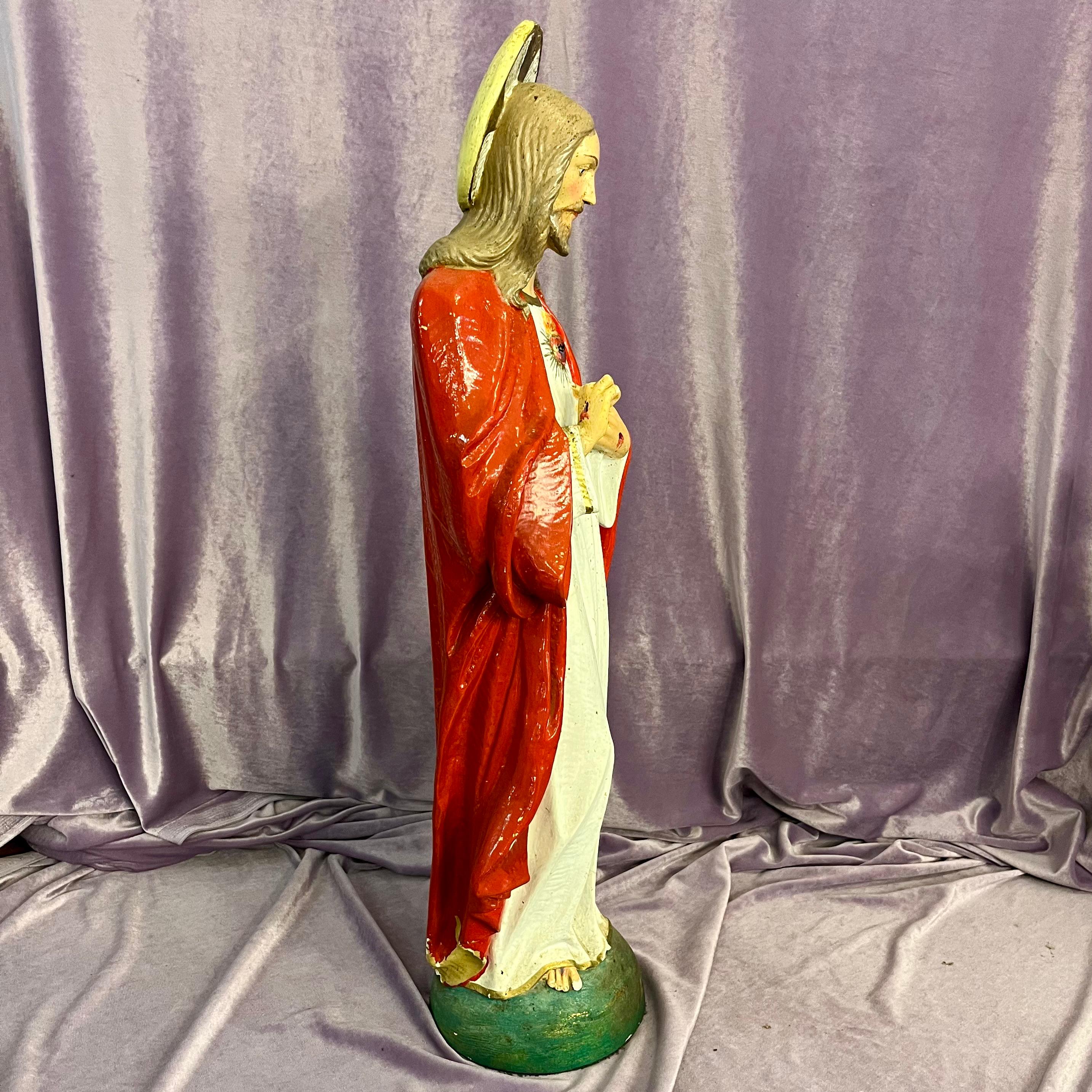 Haloed Sacred Heart of Jesus Sculpture