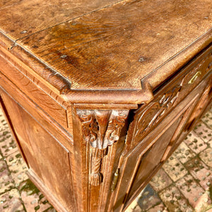 Large Antique Carved Oak Server