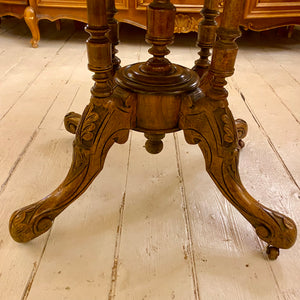 Antique Oval Burr Walnut Inlaid Dining Room Table - SOLD