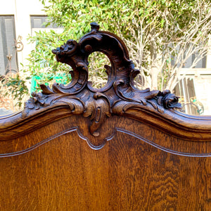 Pair of Antique Oak Single Bed Frames