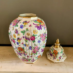 Antique Asian Floral Decorative Pot